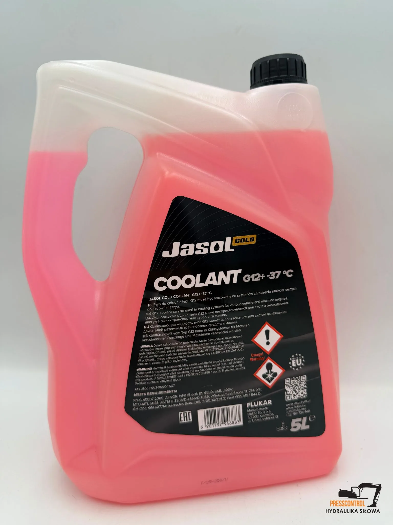 Płyn do chłodnic Jasol typ G12+ 5L 2 Płyn do chłodnic Jasol typ G12+ 5L - obrazek 2
