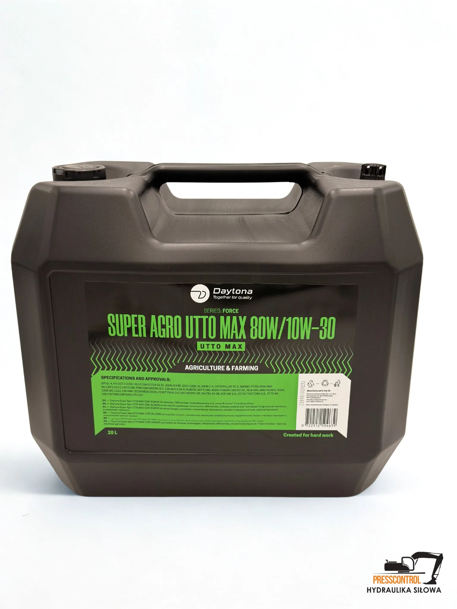 Olej Daytona Super Agro UTTO MAX 80W/ 10W-30 20L 1 Olej Daytona Super Agro UTTO MAX 80W/ 10W-30 20L