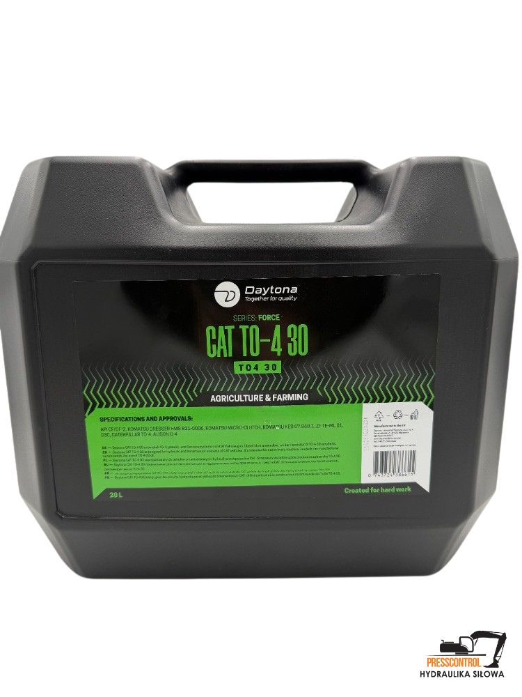 Olej skrzyni i mostu Daytona CAT TO-4 SAE30 20L